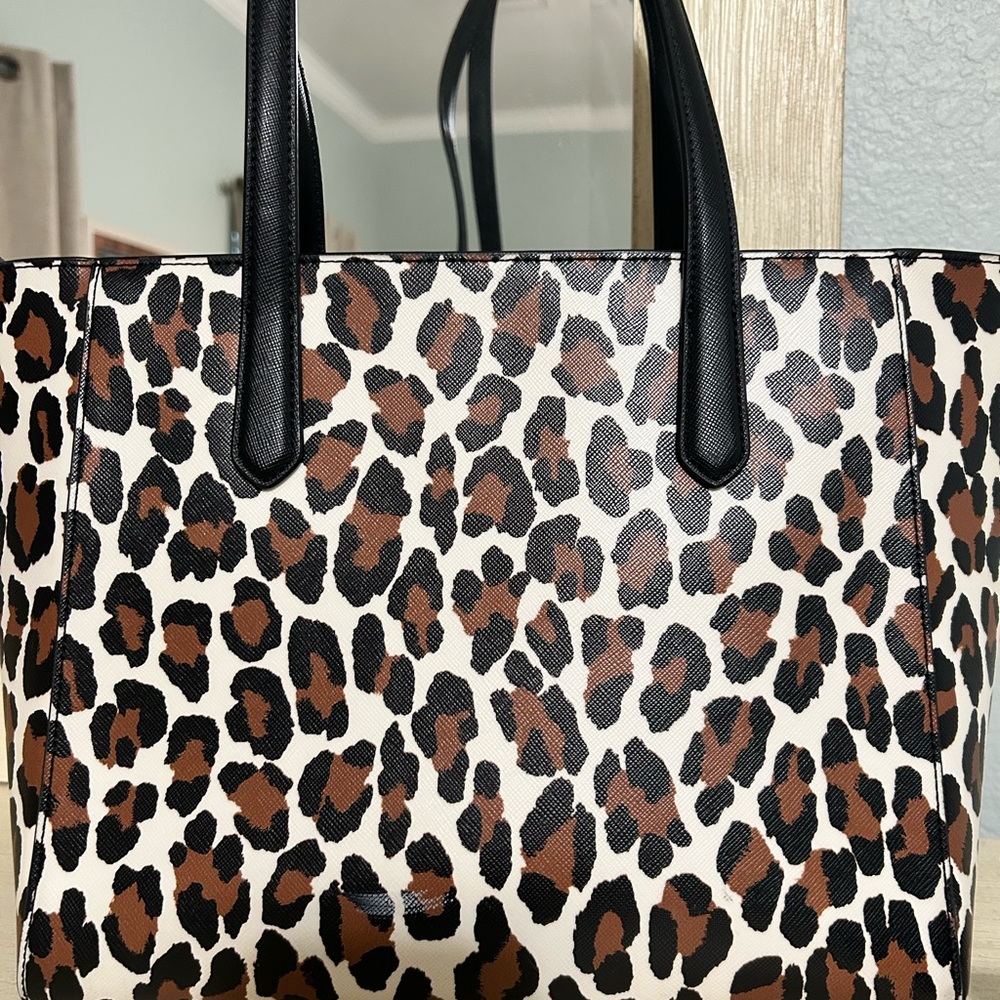 kate spade Leopard Print Tote in Brown, Black & White - Picture 3 of 10